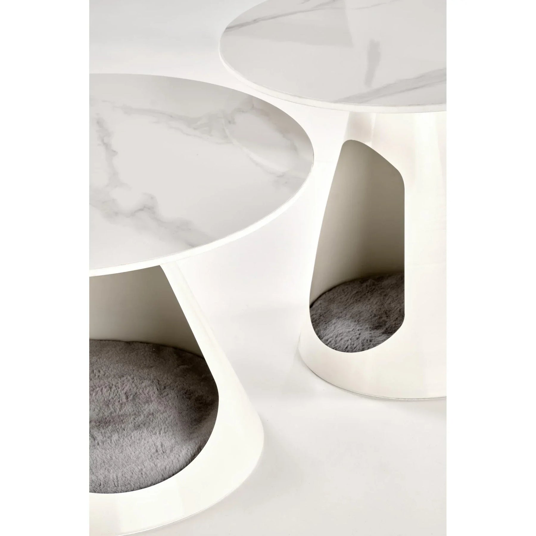 Set 2 masute cafea HOUSTON OCN-37037, alb