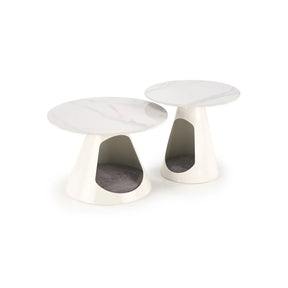 Set 2 masute cafea HOUSTON OCN-37037, alb