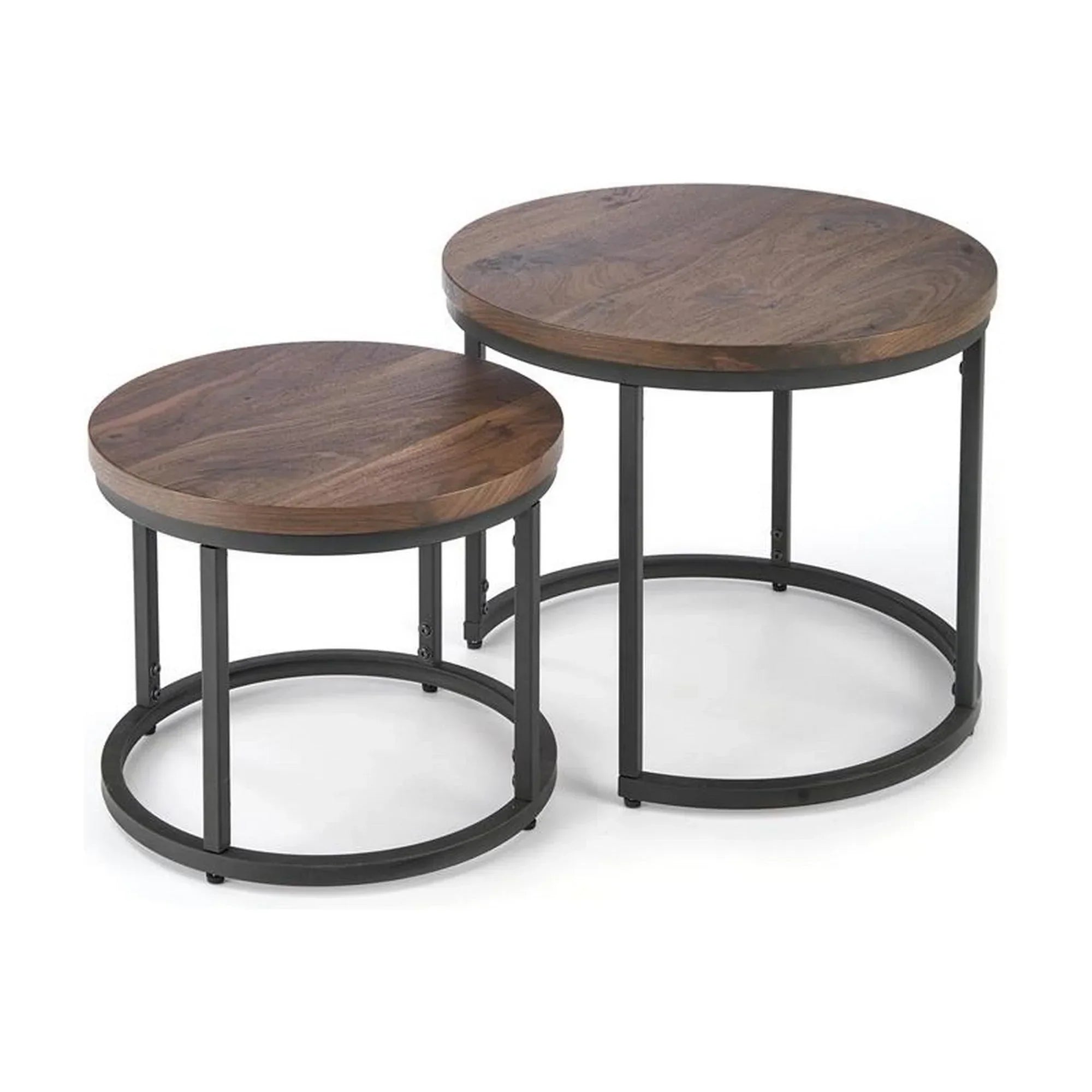 Set 2 masute cafea HOUSTON OCN-37054, nuc/negru