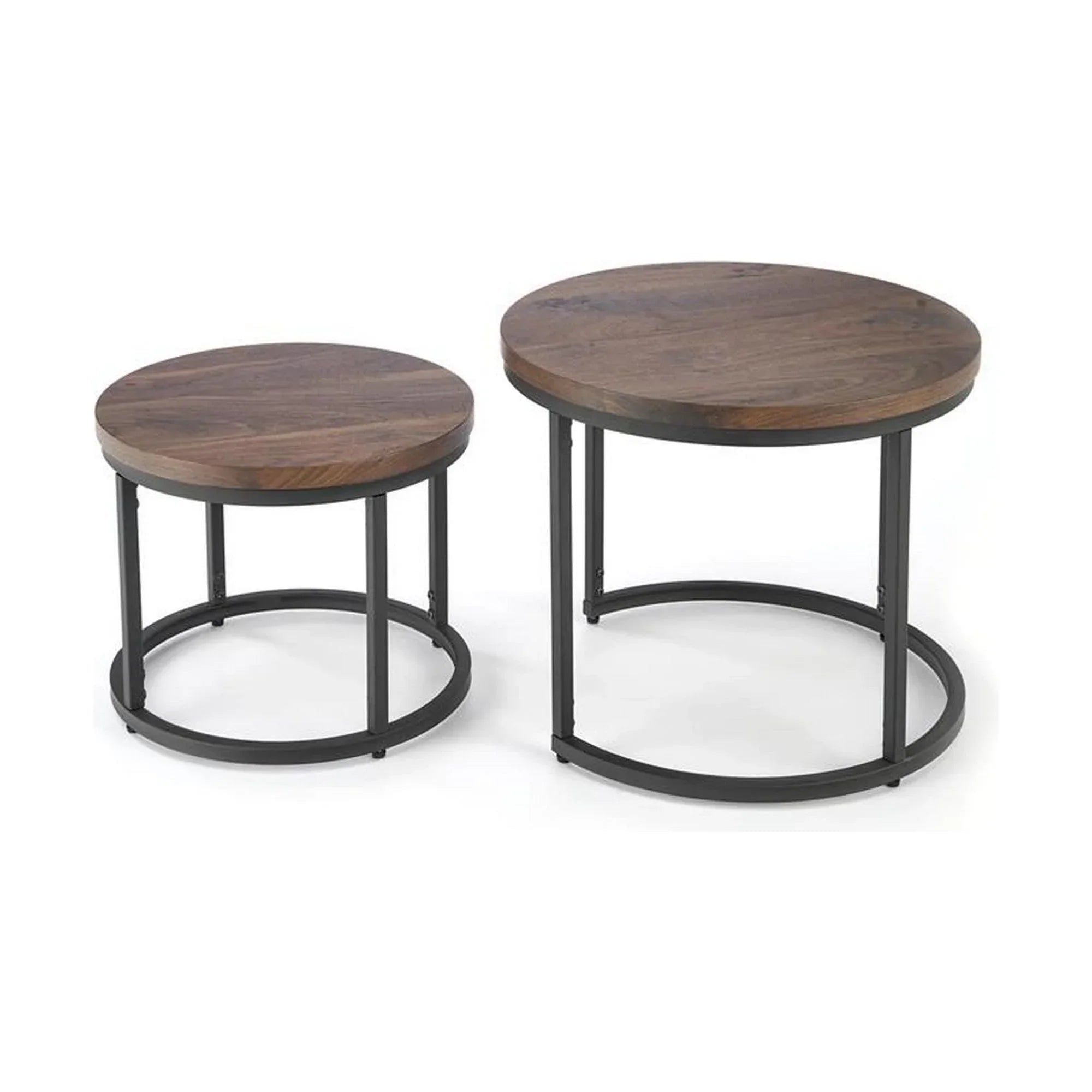 Set 2 masute cafea HOUSTON OCN-37054, nuc/negru