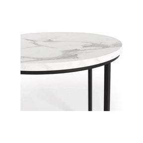 Set 2 masute cafea HOUSTON OCN-37055, alb/negru