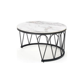 Set 2 masute cafea HOUSTON OCN-37062, alb/negru