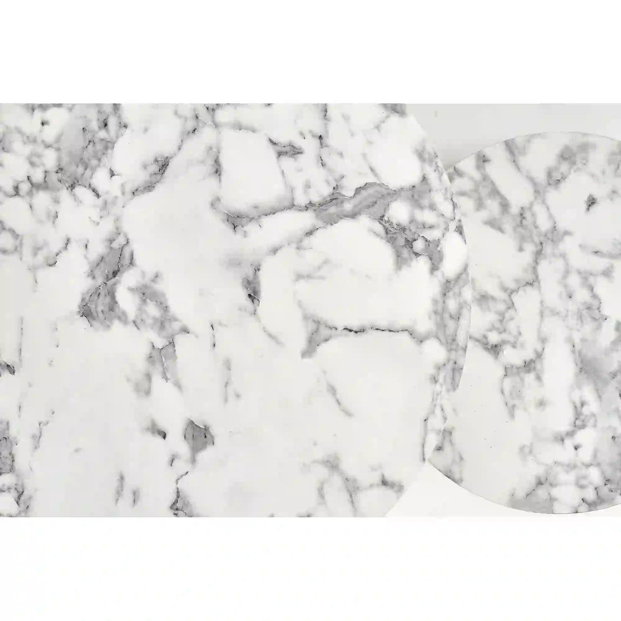 Set 2 masute cafea HOUSTON OCN-37112, alb/auriu