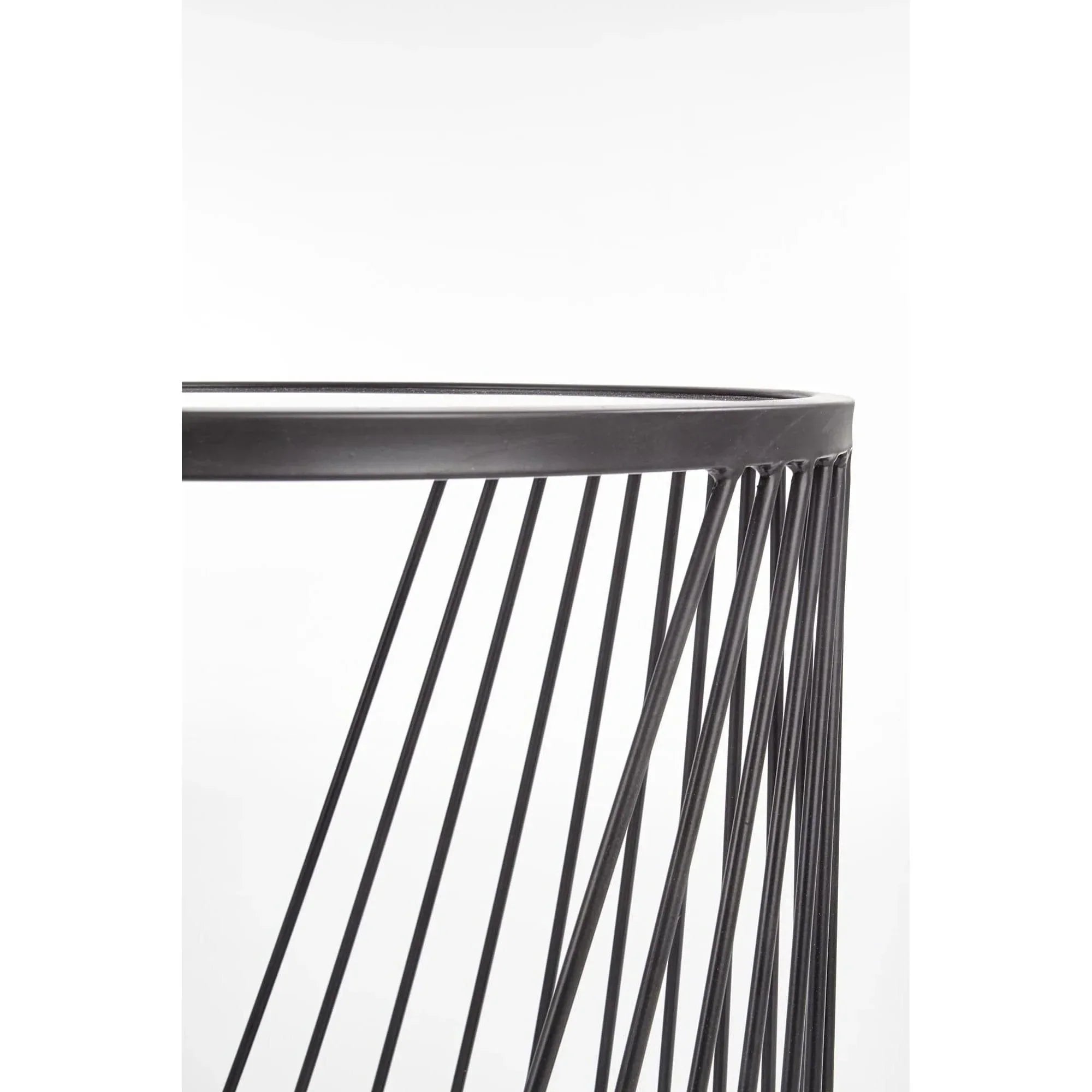 Set 2 masute cafea HOUSTON OCN-37117, transparent/negru