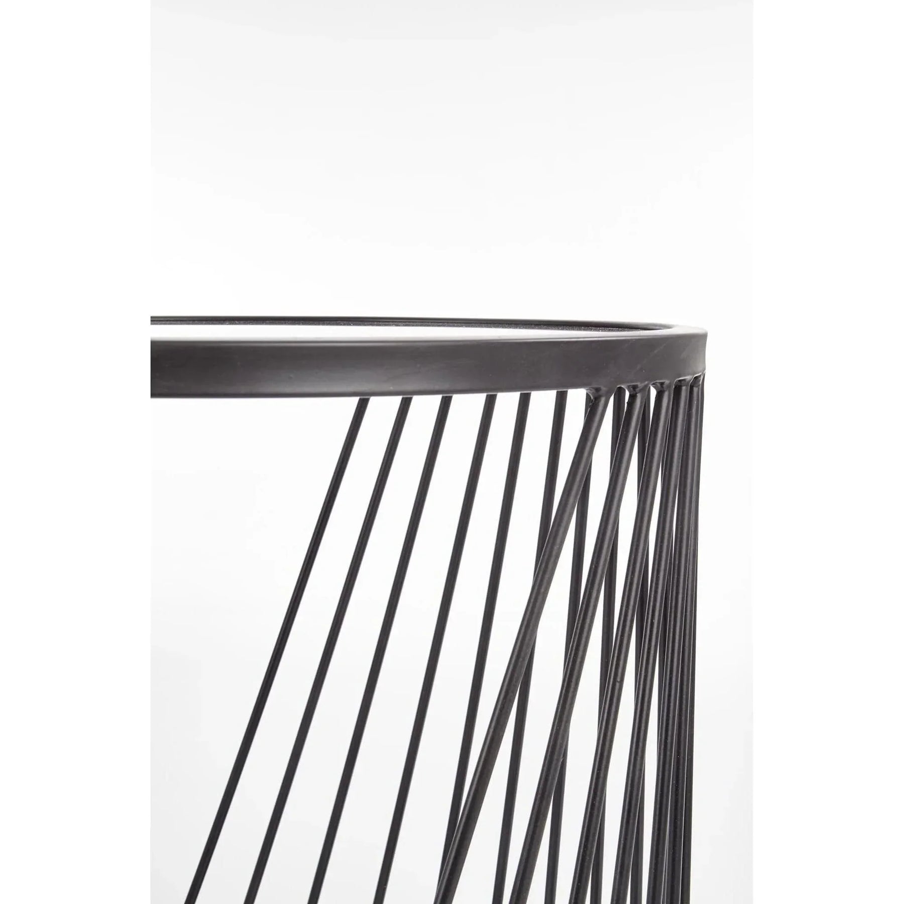Set 2 masute cafea HOUSTON OCN-37117, transparent/negru