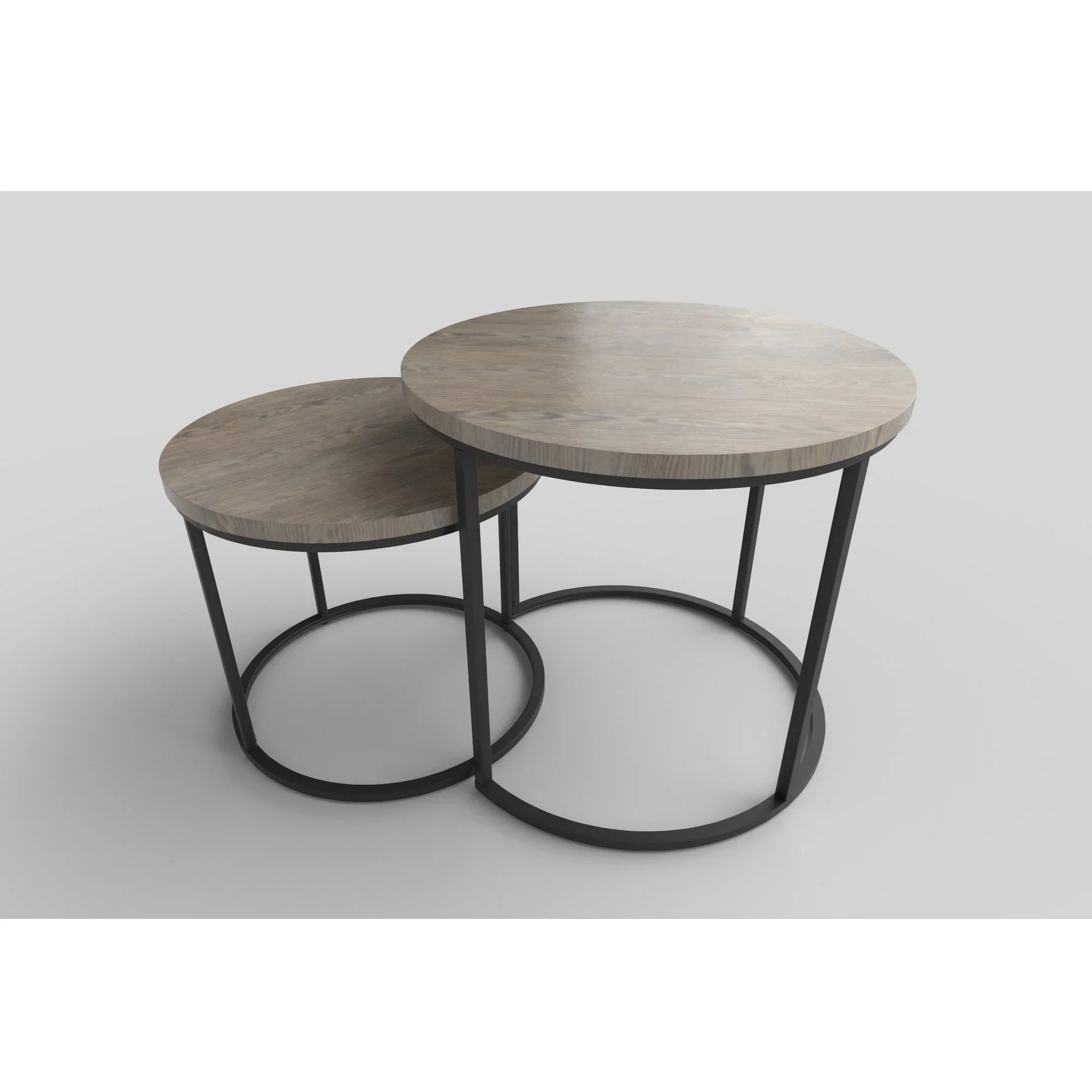 Set 2 masute cafea HOUSTON OCN-37129, stejar san remo