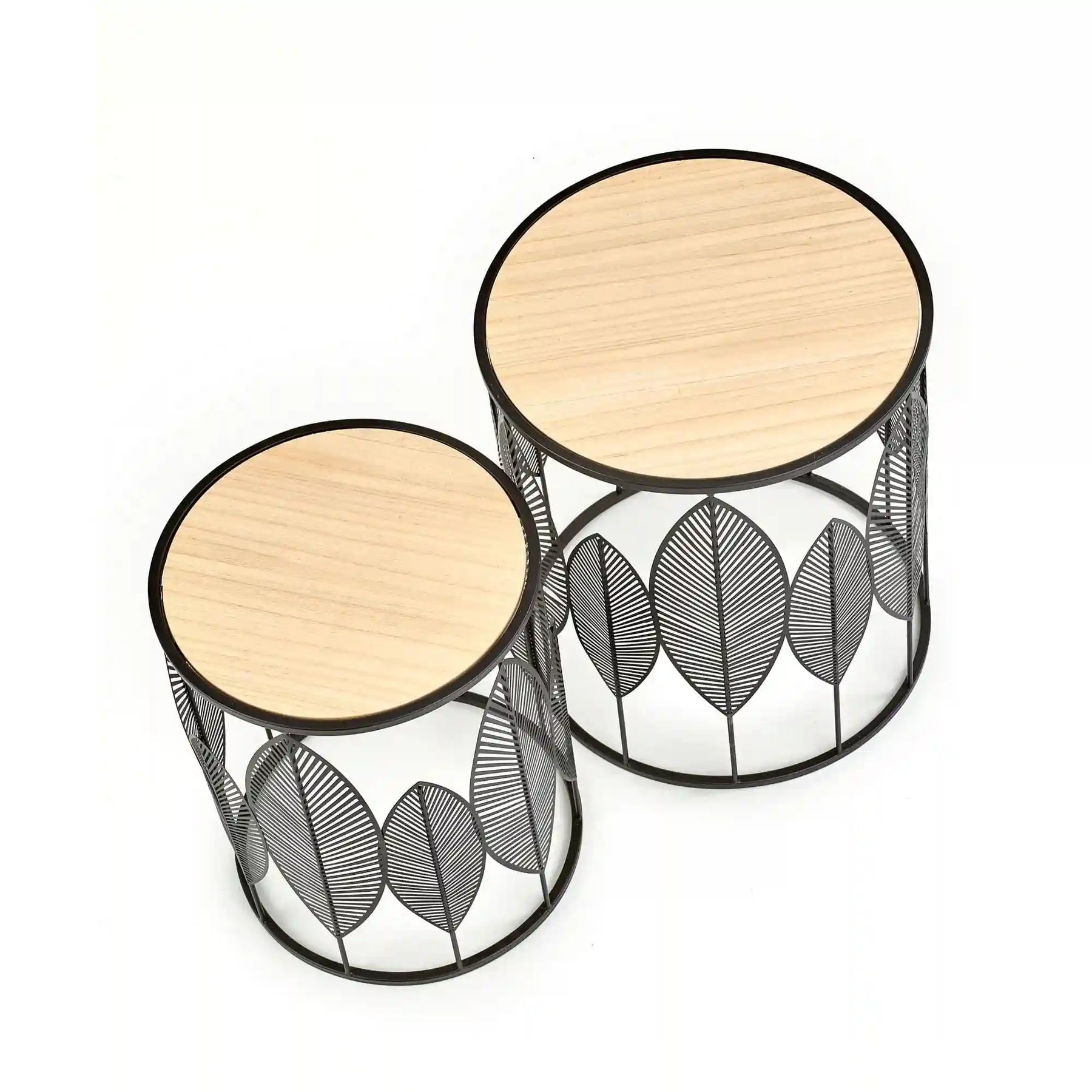 Set 2 masute cafea HOUSTON OCN-37172, stejar/negru