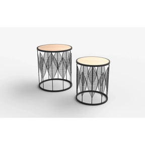 Set 2 masute cafea HOUSTON OCN-37172, stejar/negru