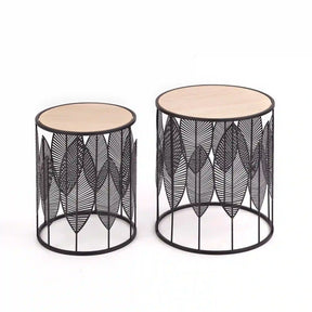 Set 2 masute cafea HOUSTON OCN-37172, stejar/negru
