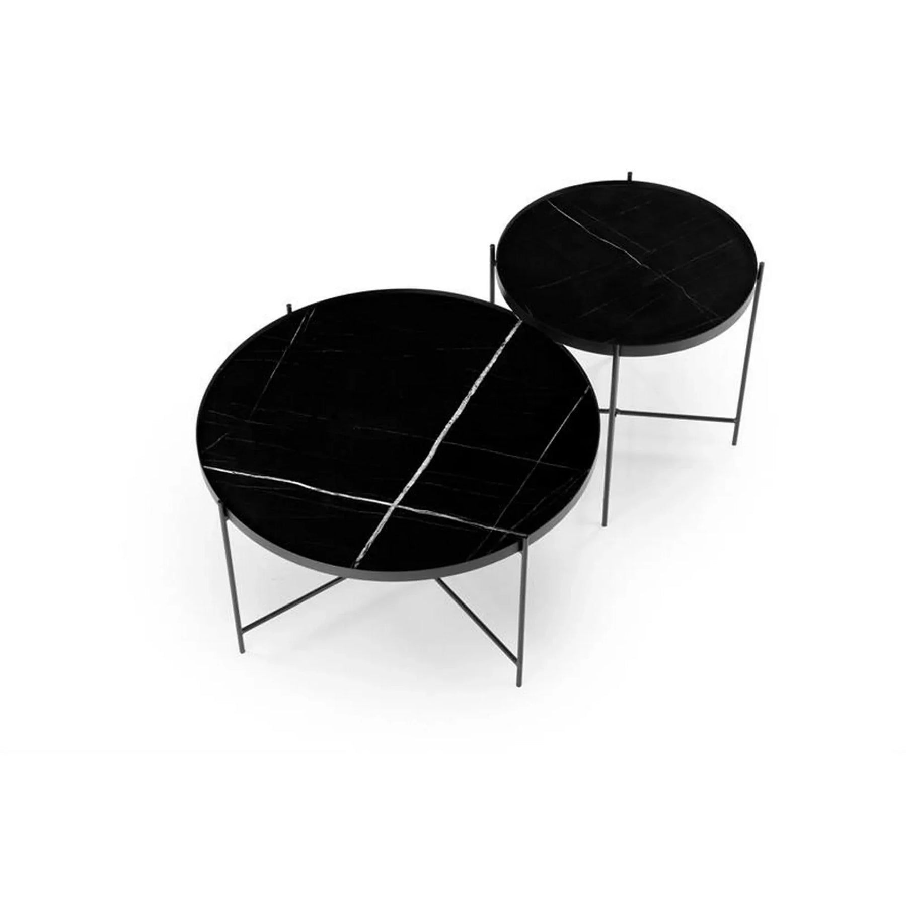 Set 2 masute cafea HOUSTON OCN-37187, negru