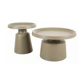 Set 2 măsuțe cafea RODOS, bej mat, metal