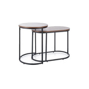 Set 2 masute DETROIT OCN-39066, nuc/negru mat