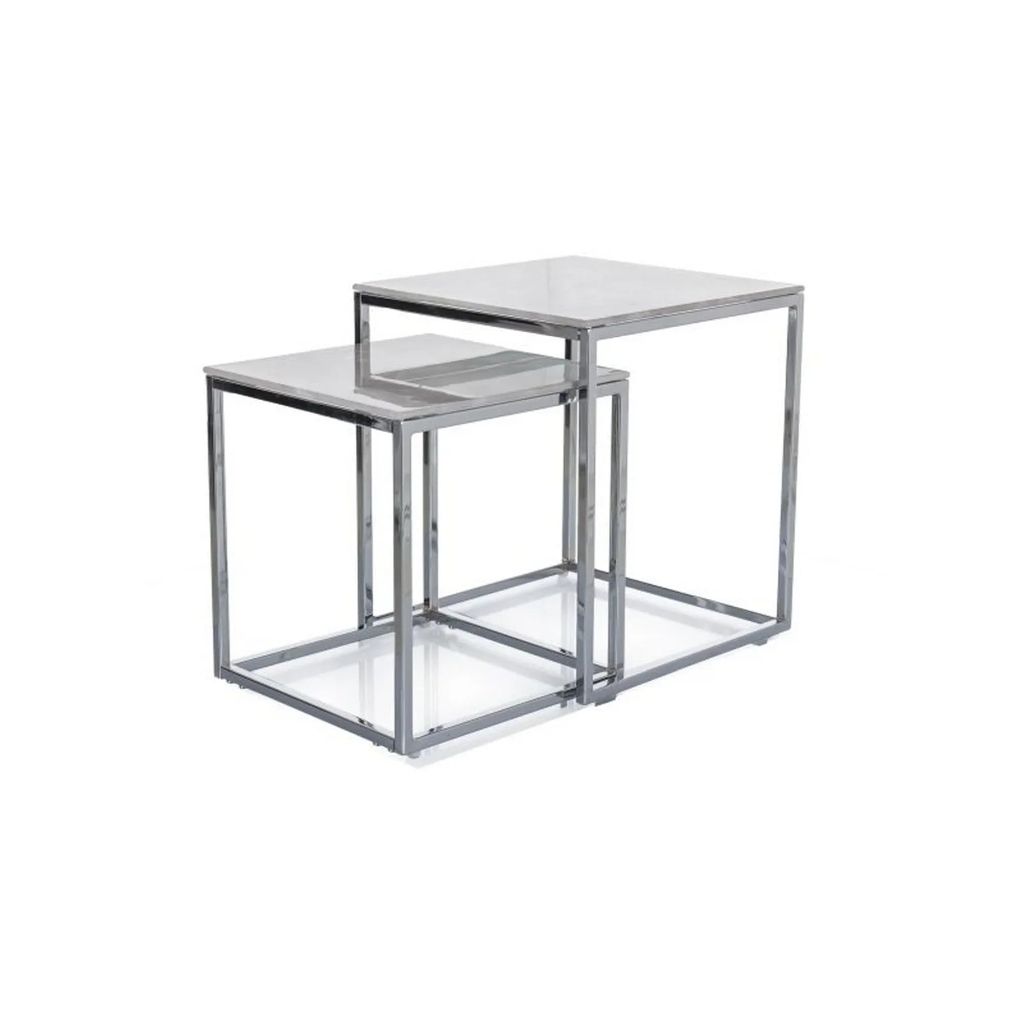 Set 2 masute DETROIT OCN-39076, alb/crom