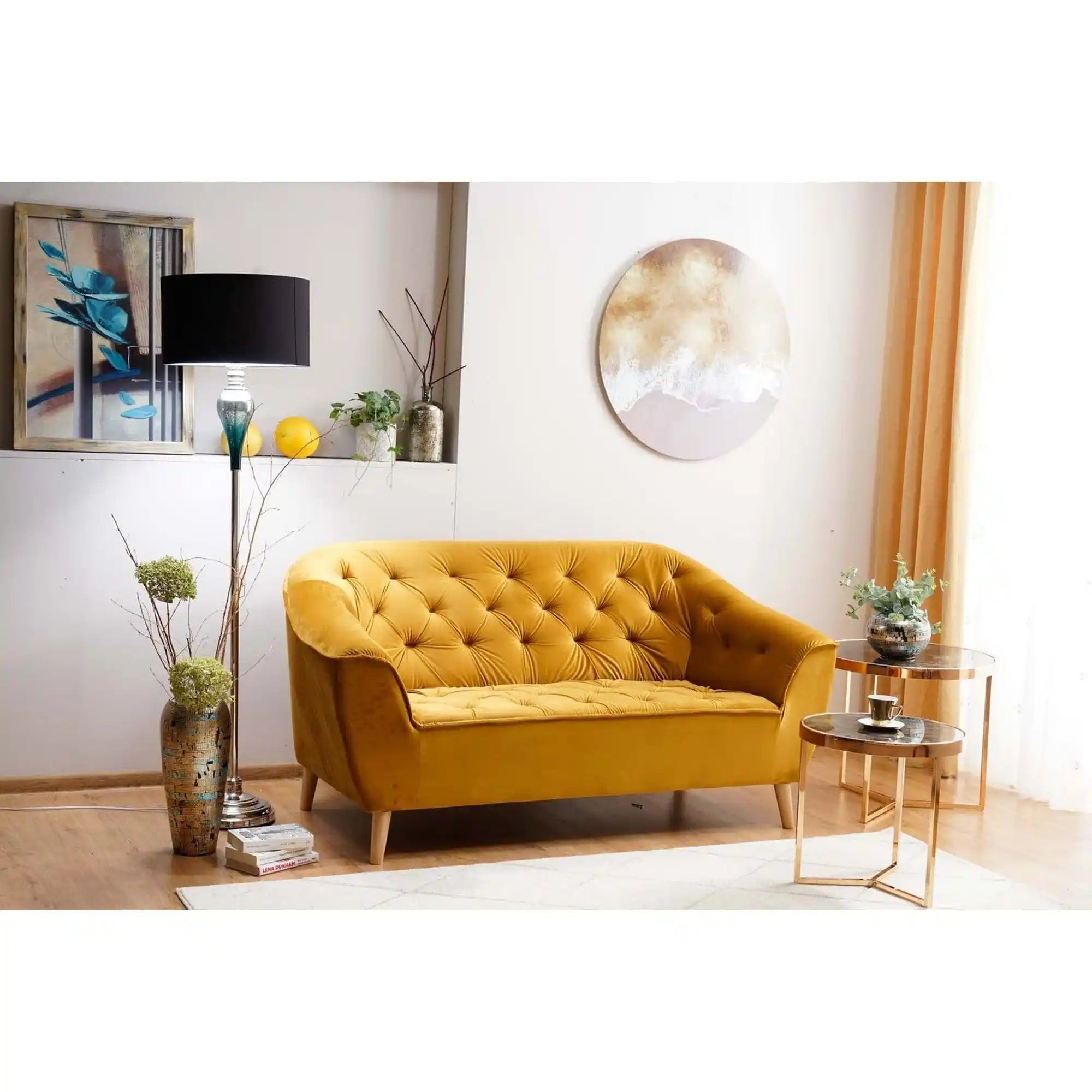 Set 2 masute DETROIT OCN-39161, negru/auriu