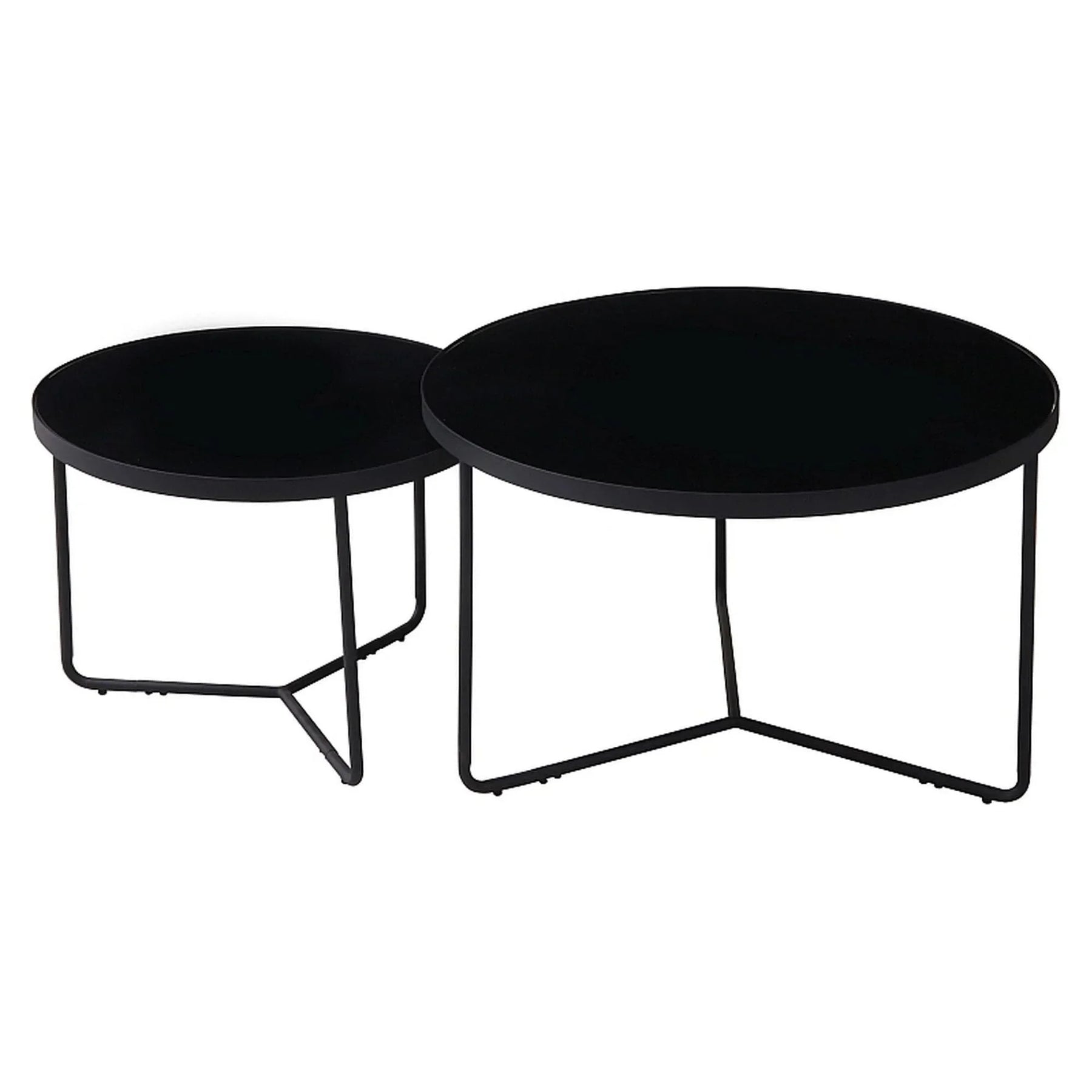 Set 2 masute DETROIT OCN-39243, negru