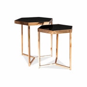 Set 2 masute DETROIT OCN-39255, negru/auriu