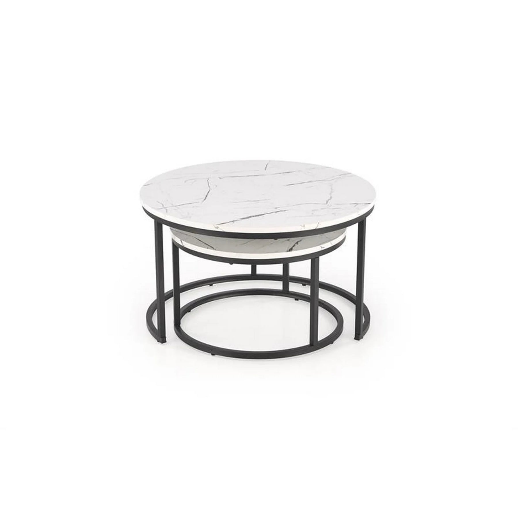 Set 2 masute HOUSTON OCN-37043, alb/negru