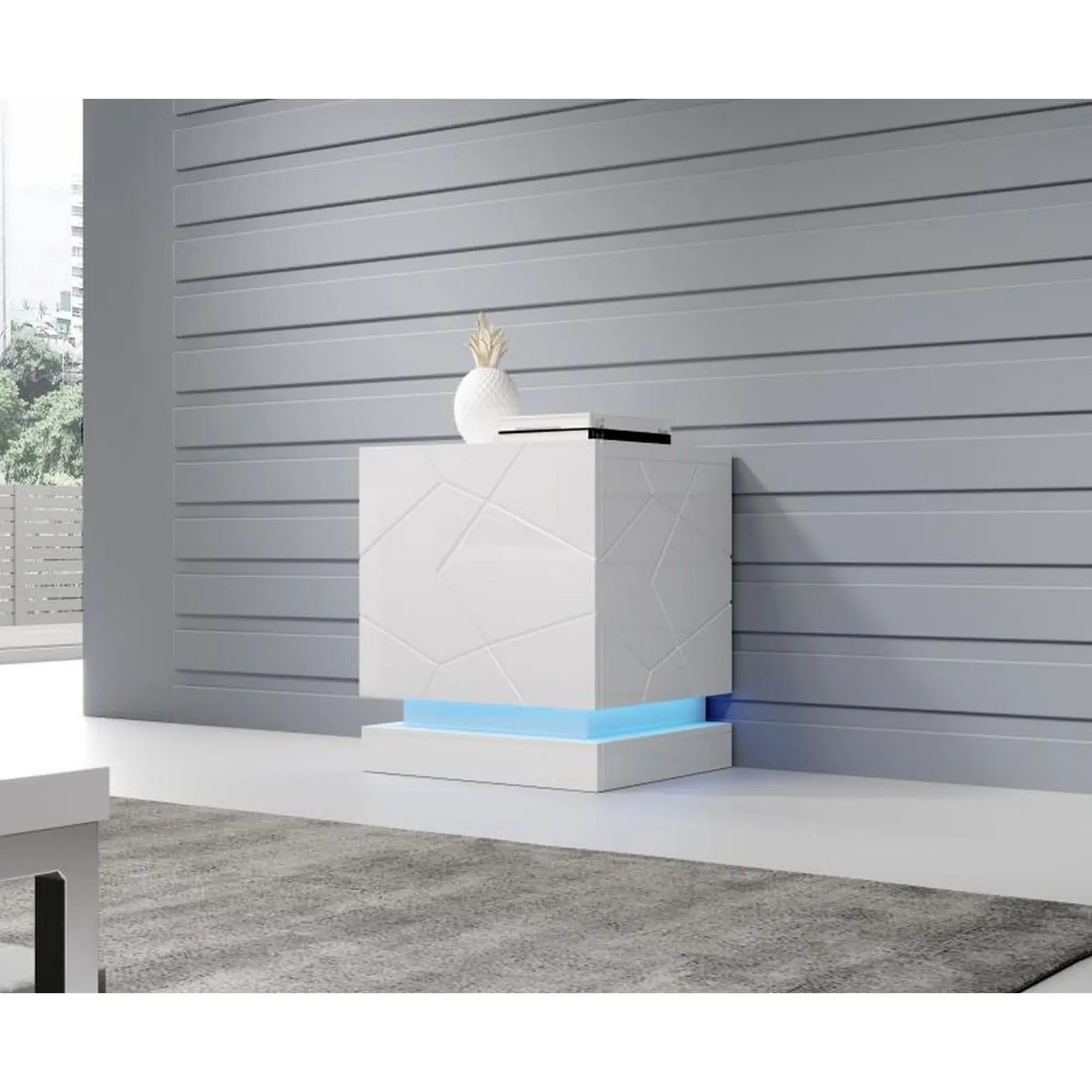 Set 2 noptiere HOUSTON OCN-36982, alb