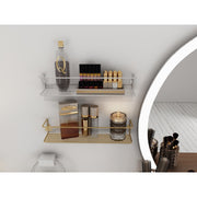 Set 2 rafturi AMSTERDAM OCN-30865, auriu/argintiu