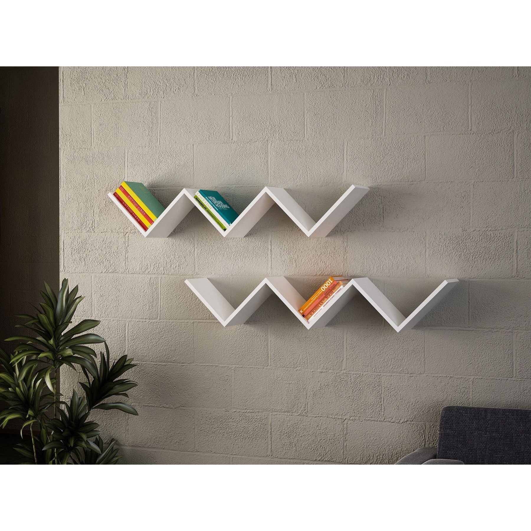 Set 2 rafturi AMSTERDAM OCN-30929, alb