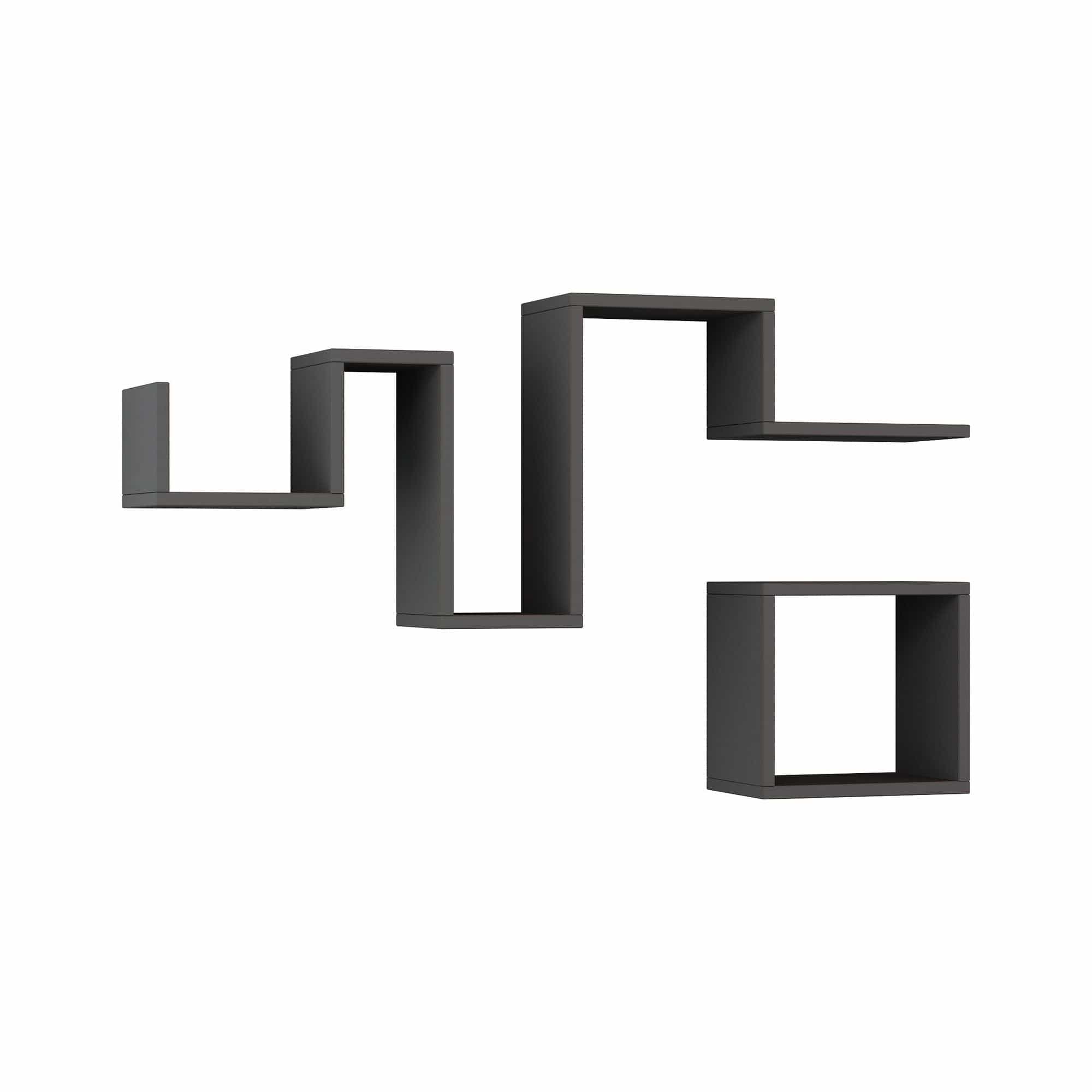 Set 2 rafturi AMSTERDAM OCN-30945, gri antracit