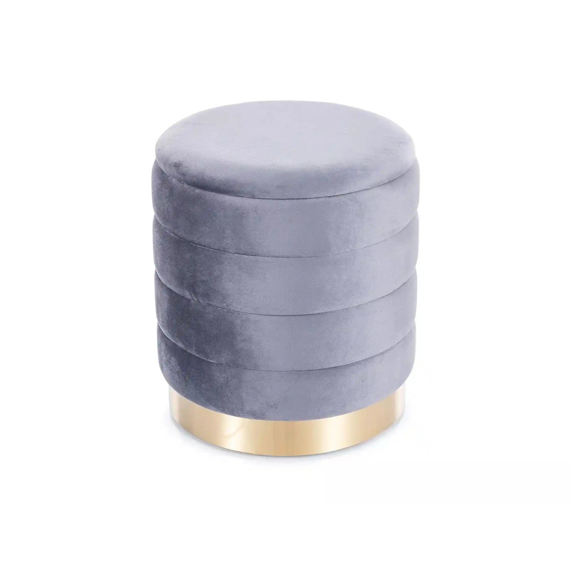 Set 2 taburete DETROIT OCN-38371, gri/auriu