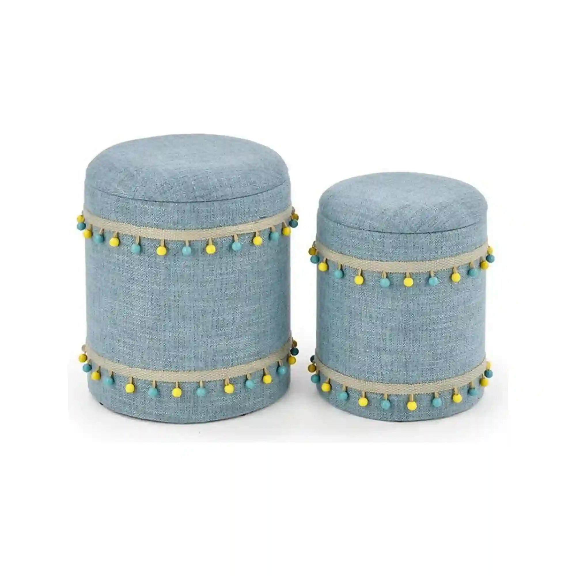 Set 2 taburete HOUSTON OCN-35842, albastru deschis