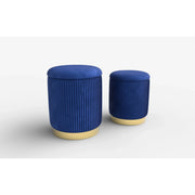 Set 2 taburete HOUSTON OCN-35848, albastru marin