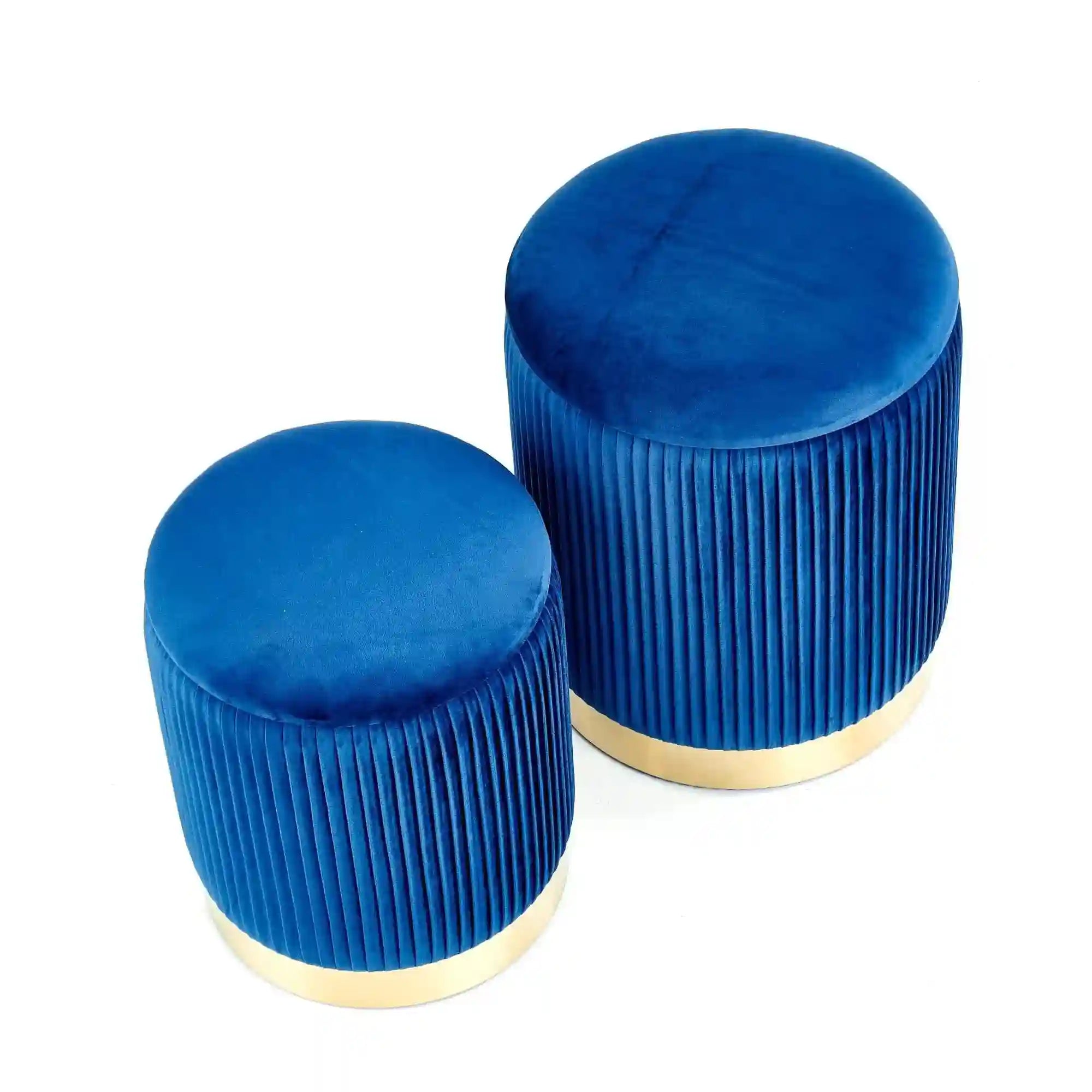 Set 2 taburete HOUSTON OCN-35848, albastru marin