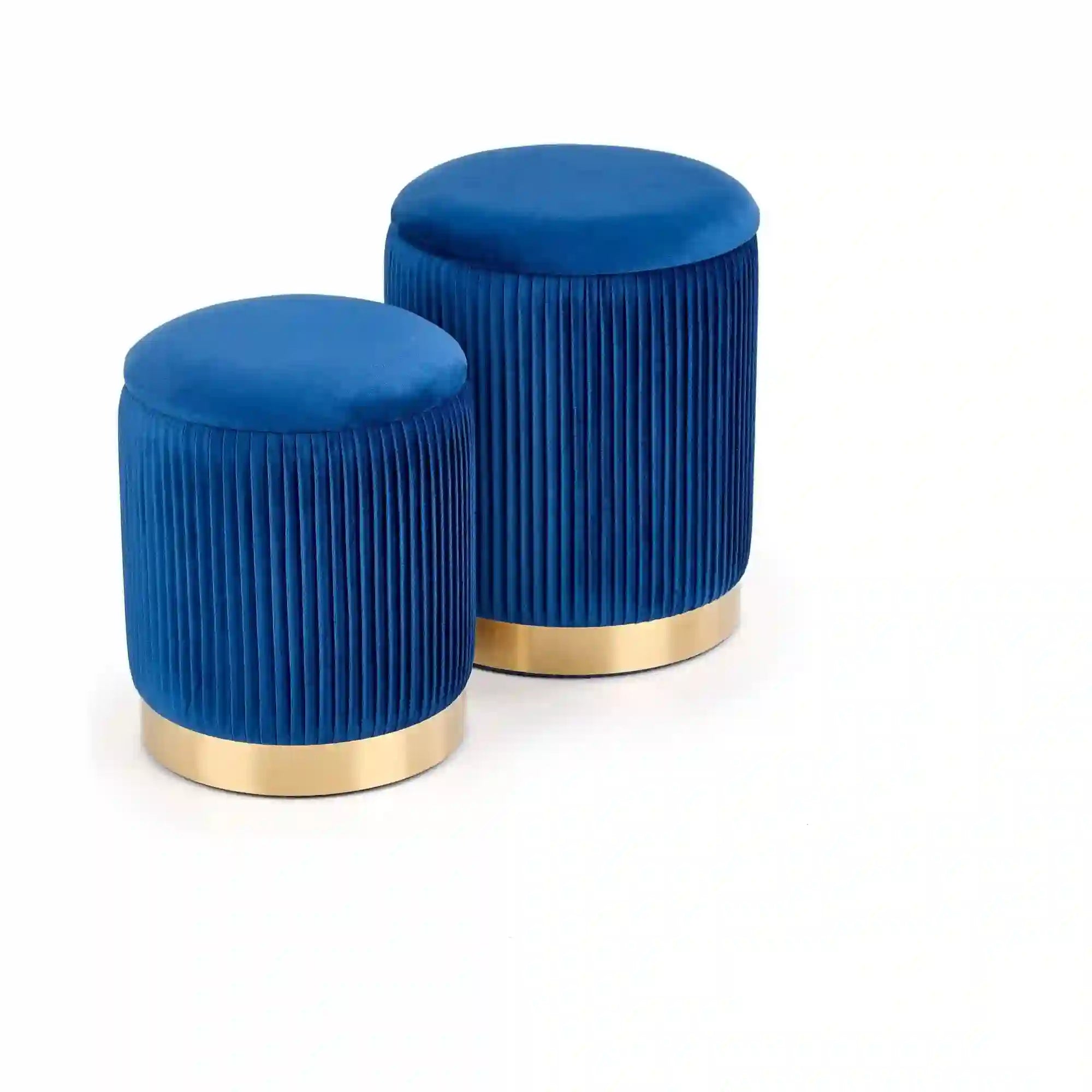 Set 2 taburete HOUSTON OCN-35848, albastru marin