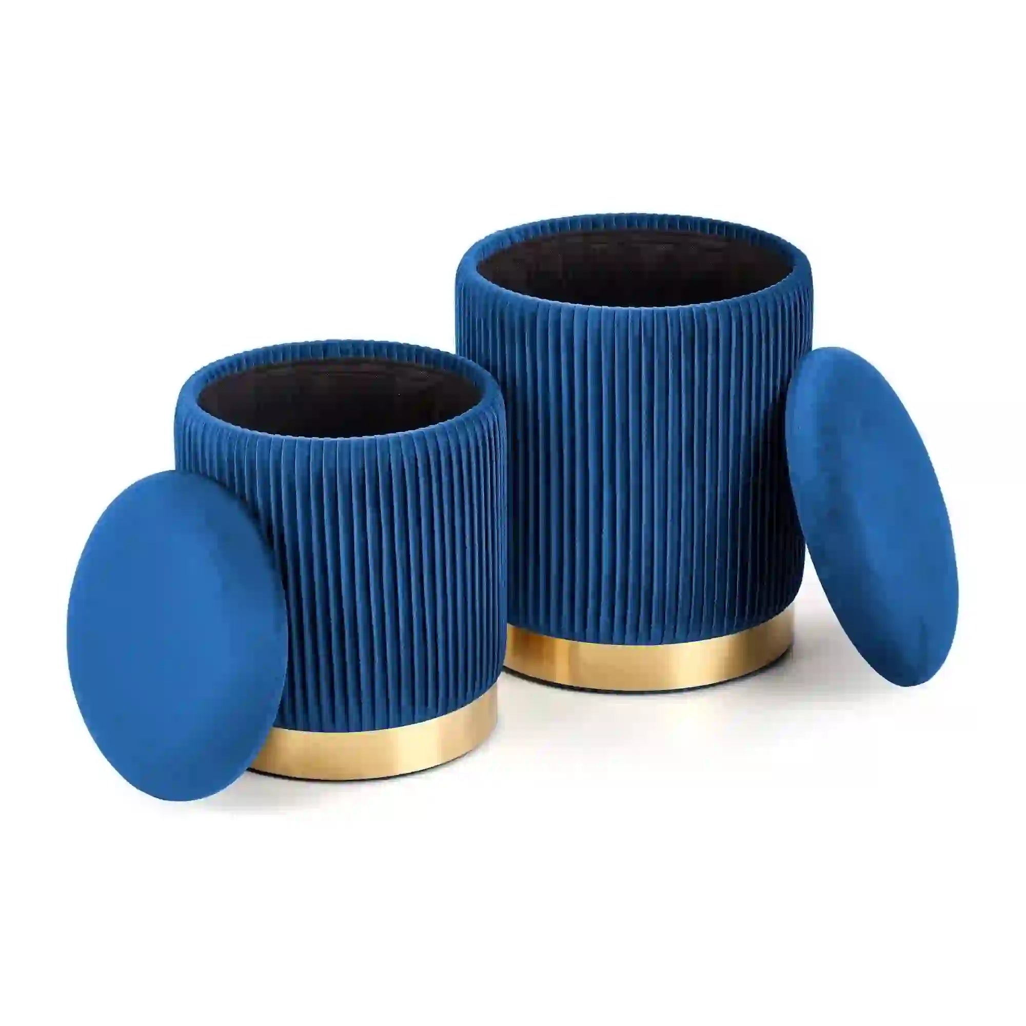 Set 2 taburete HOUSTON OCN-35848, albastru marin