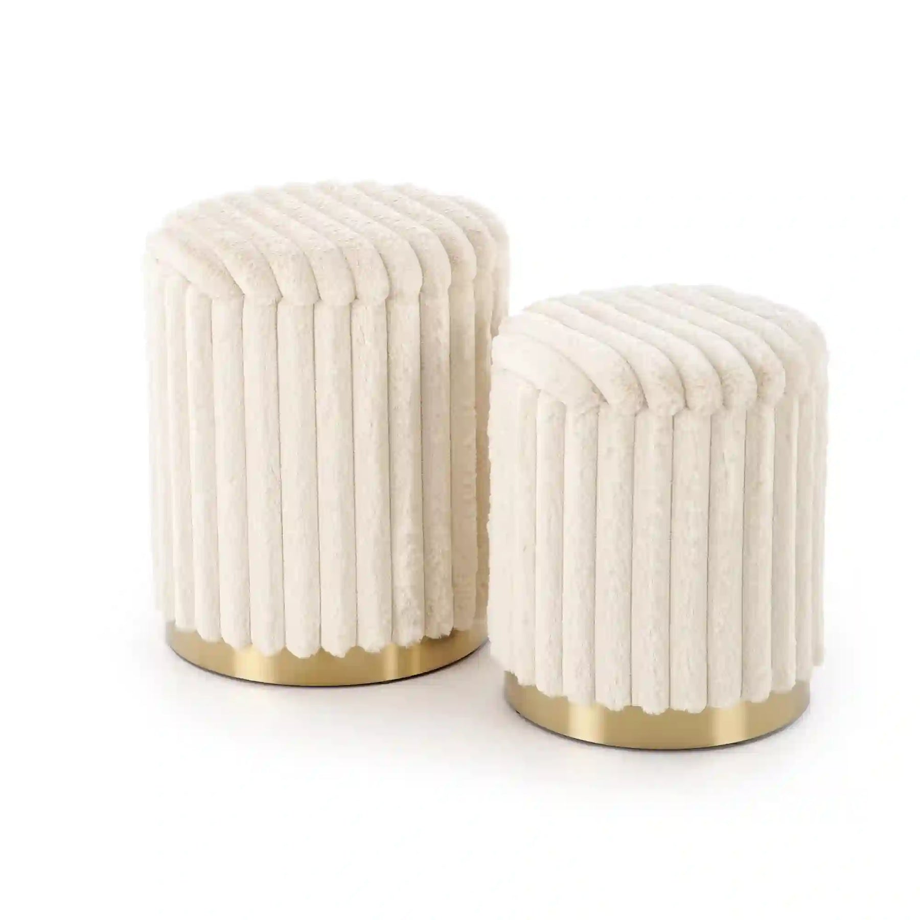 Set 2 taburete HOUSTON OCN-35854, crem