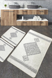 Set 3 covorase baie AMSTERDAM OCN-33849, crem/gri