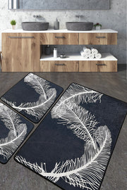 Set 3 covorase baie AMSTERDAM OCN-33850, negru/alb