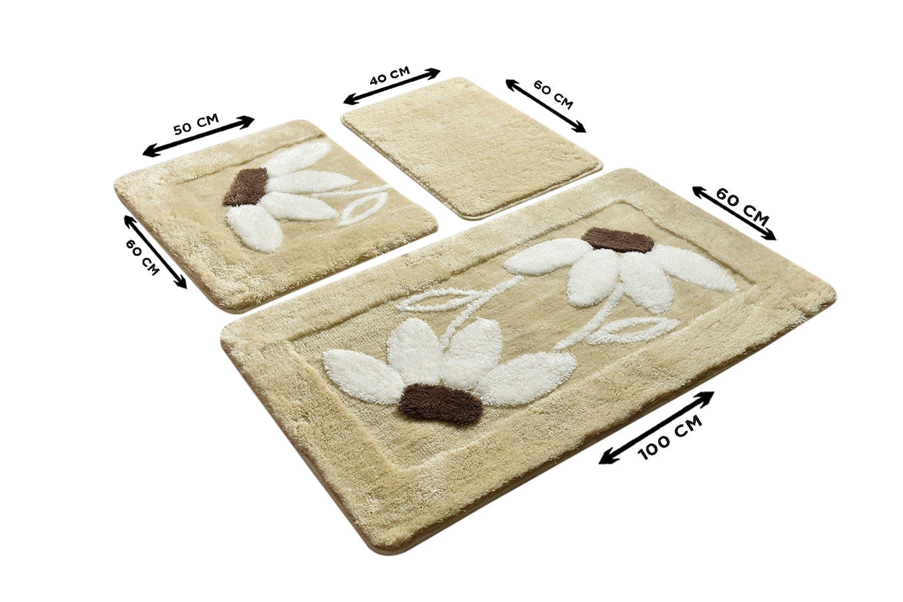 Set 3 covorase baie AMSTERDAM OCN-33908, bej