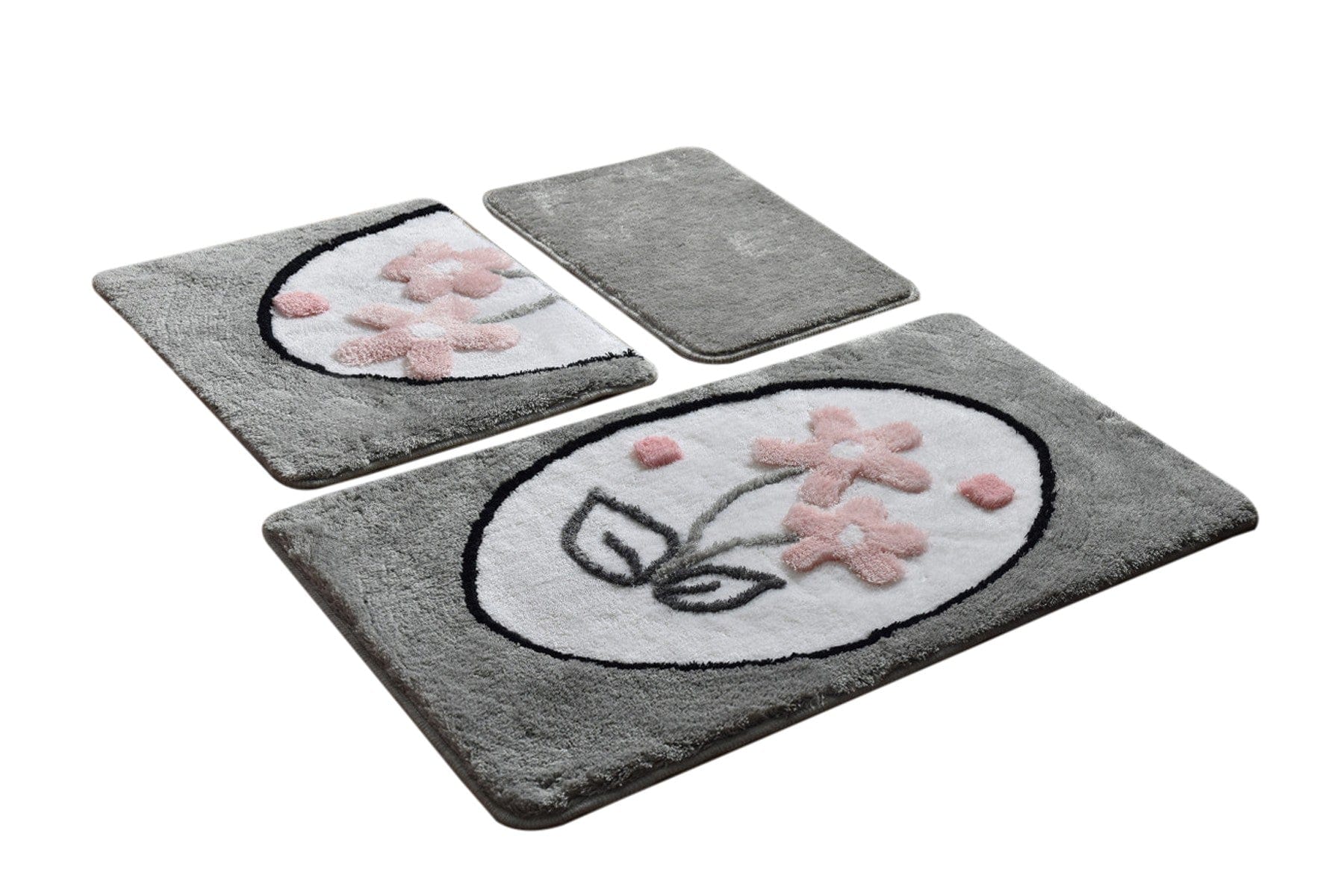 Set 3 covorase baie AMSTERDAM OCN-33909, gri