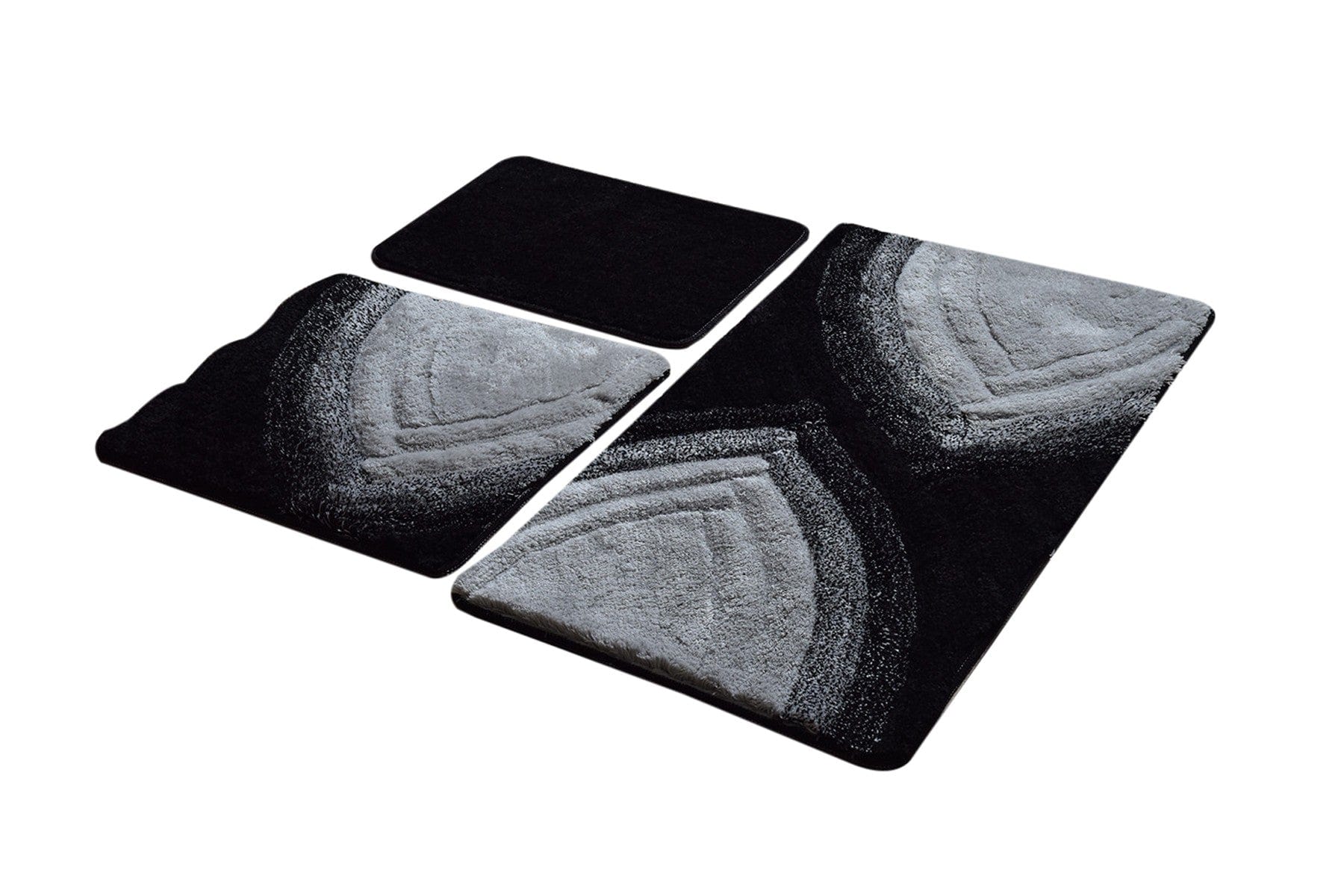 Set 3 covorase baie AMSTERDAM OCN-33911, negru/gri