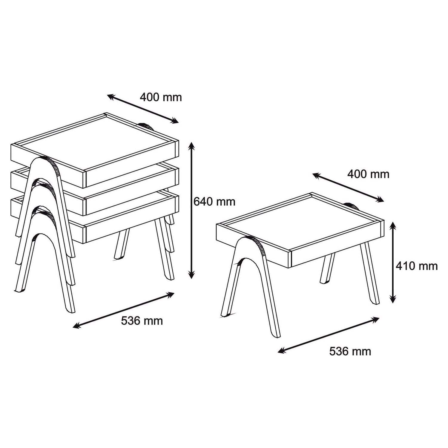 Set 3 masute AMSTERDAM OCN-31668, nuc