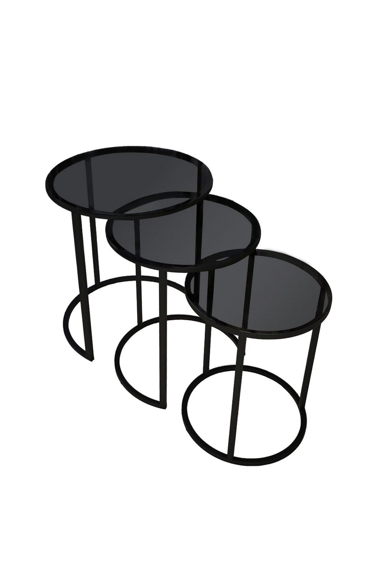 Set 3 masute AMSTERDAM OCN-31681, negru