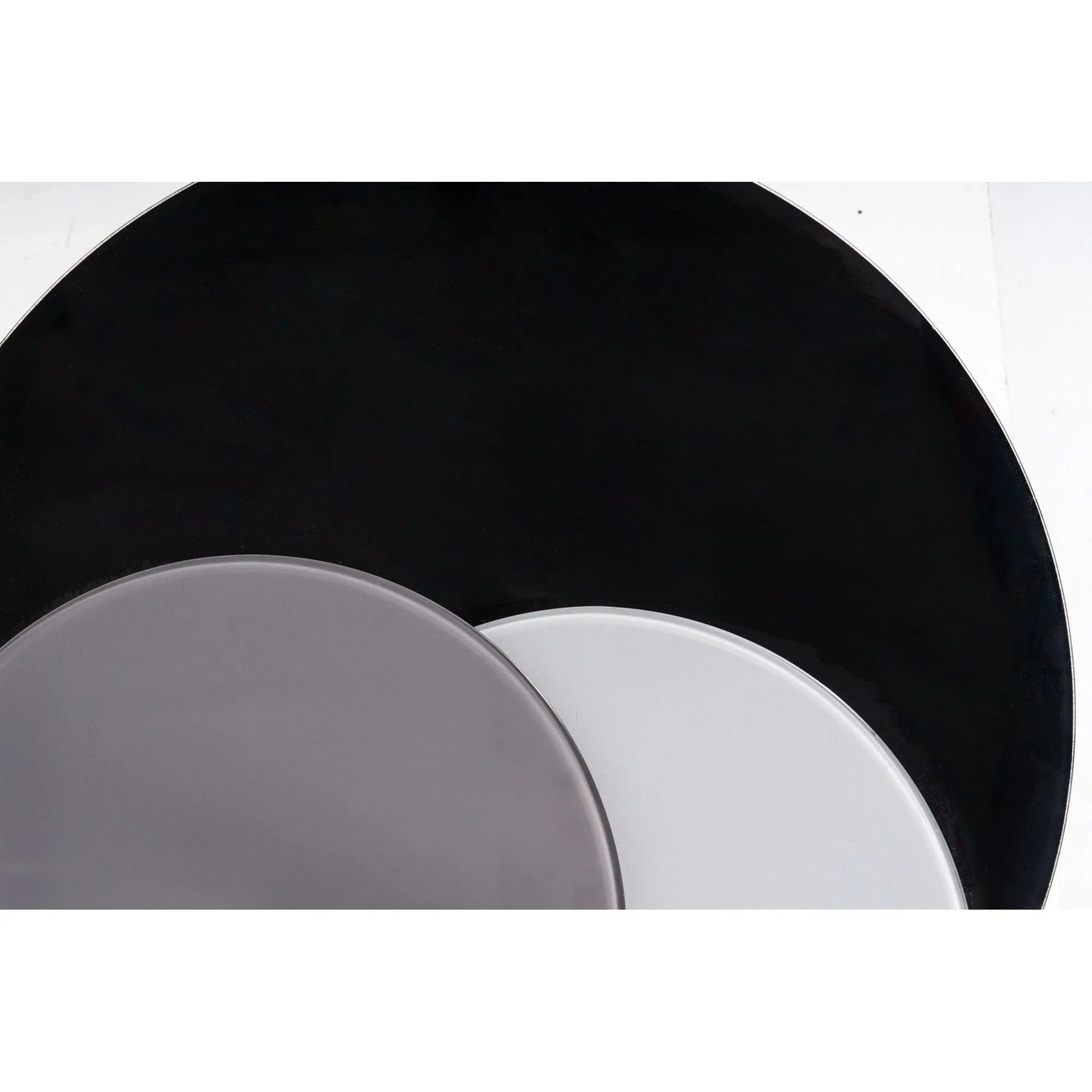 Set 3 masute cafea DETROIT OCN-39163, negru/gri deschis