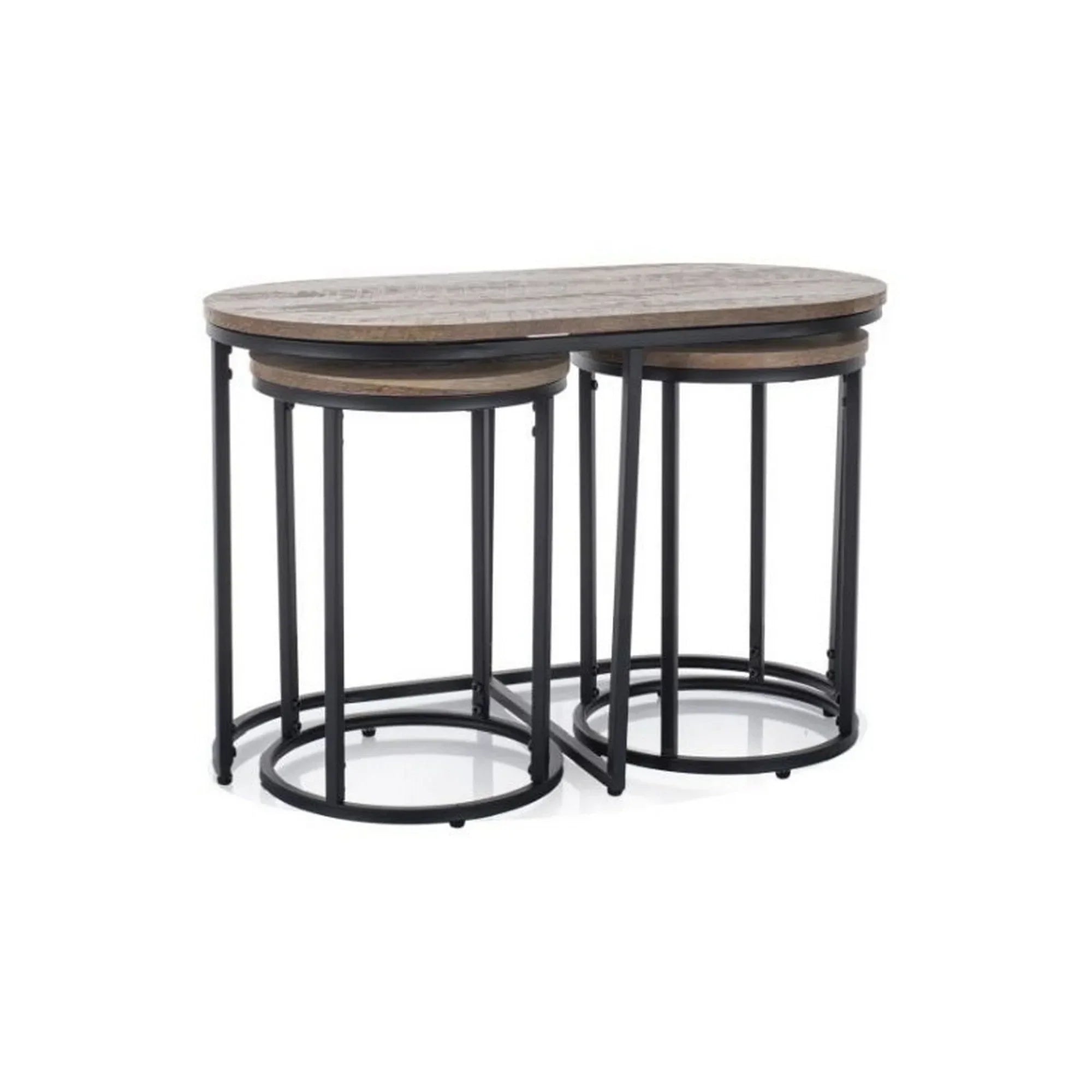 Set 3 masute DETROIT OCN-39211, nuc/negru