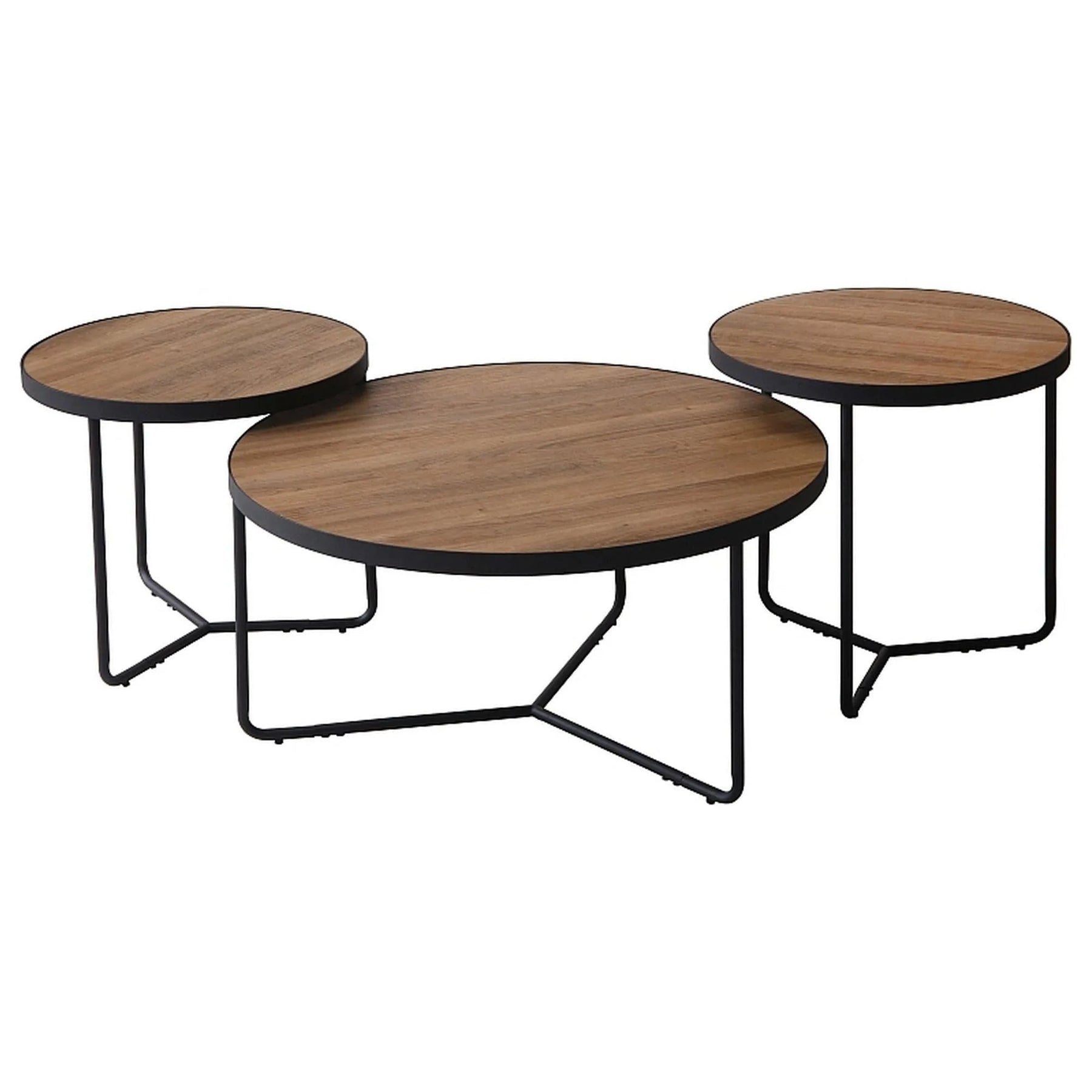 Set 3 masute DETROIT OCN-39264, nuc/negru