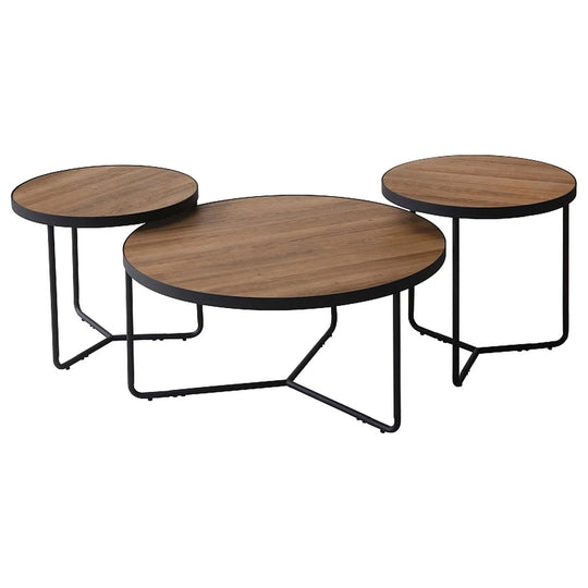 Set 3 masute DETROIT OCN-39264, nuc/negru