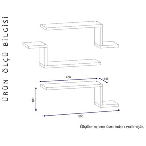 Set 3 rafturi AMSTERDAM OCN-30886, alb