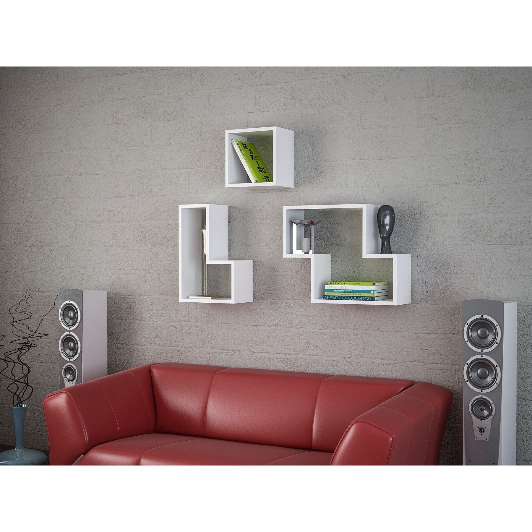 Set 3 rafturi AMSTERDAM OCN-30923, alb