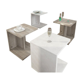 Set 4 masute AMSTERDAM OCN-31653, alb/stejar