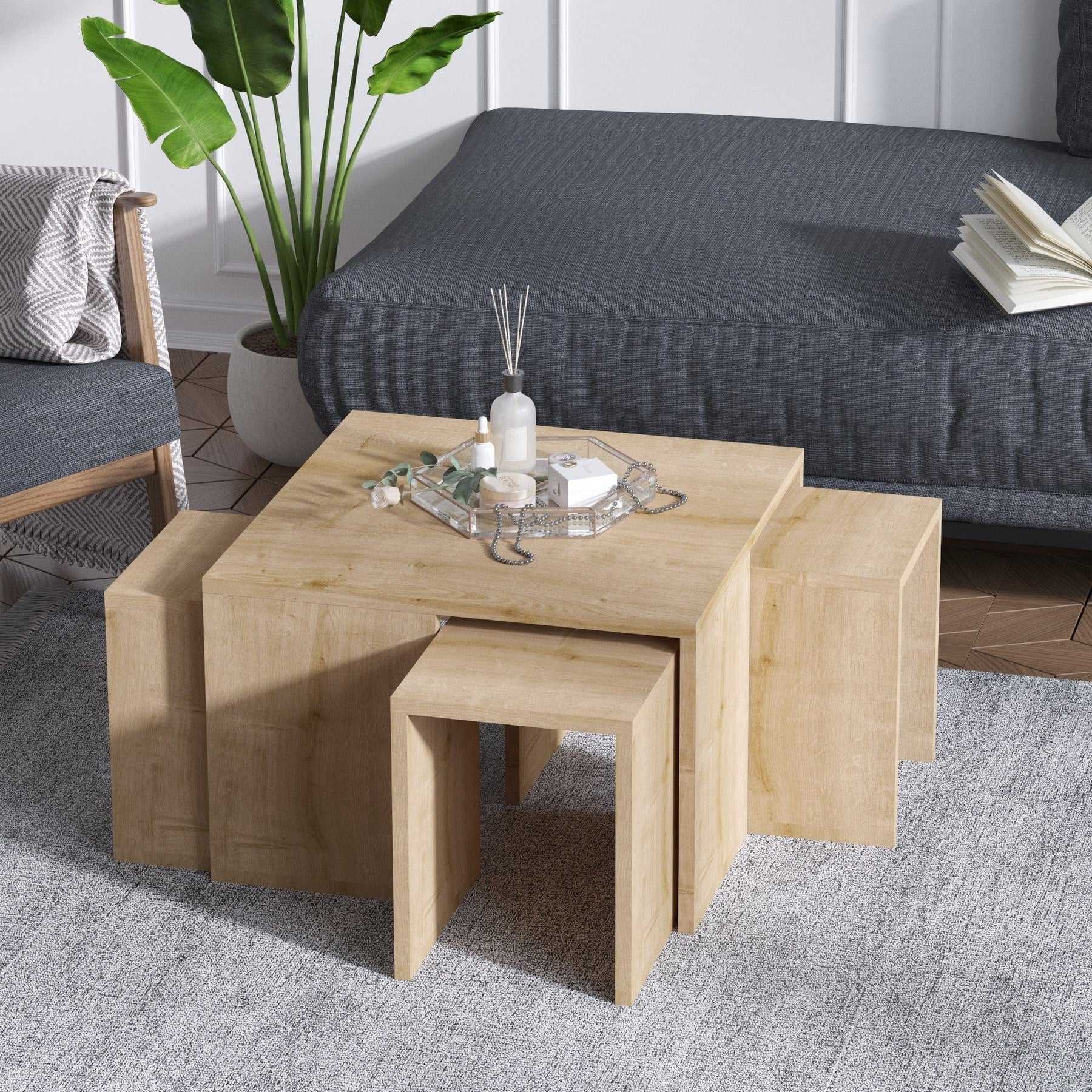 Set 5 masute AMSTERDAM OCN-31657, stejar