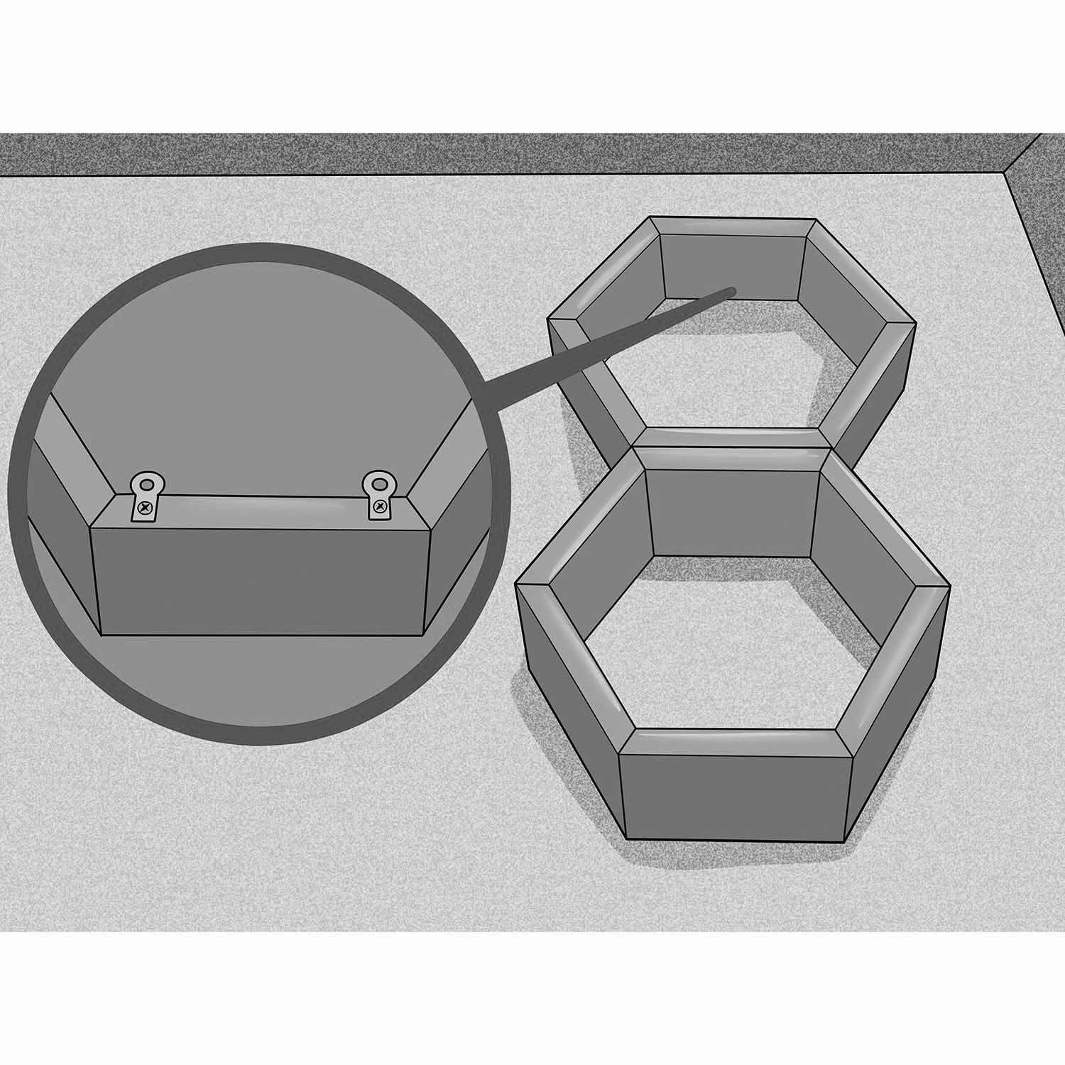 Set 6 rafturi AMSTERDAM OCN-30982, nuc