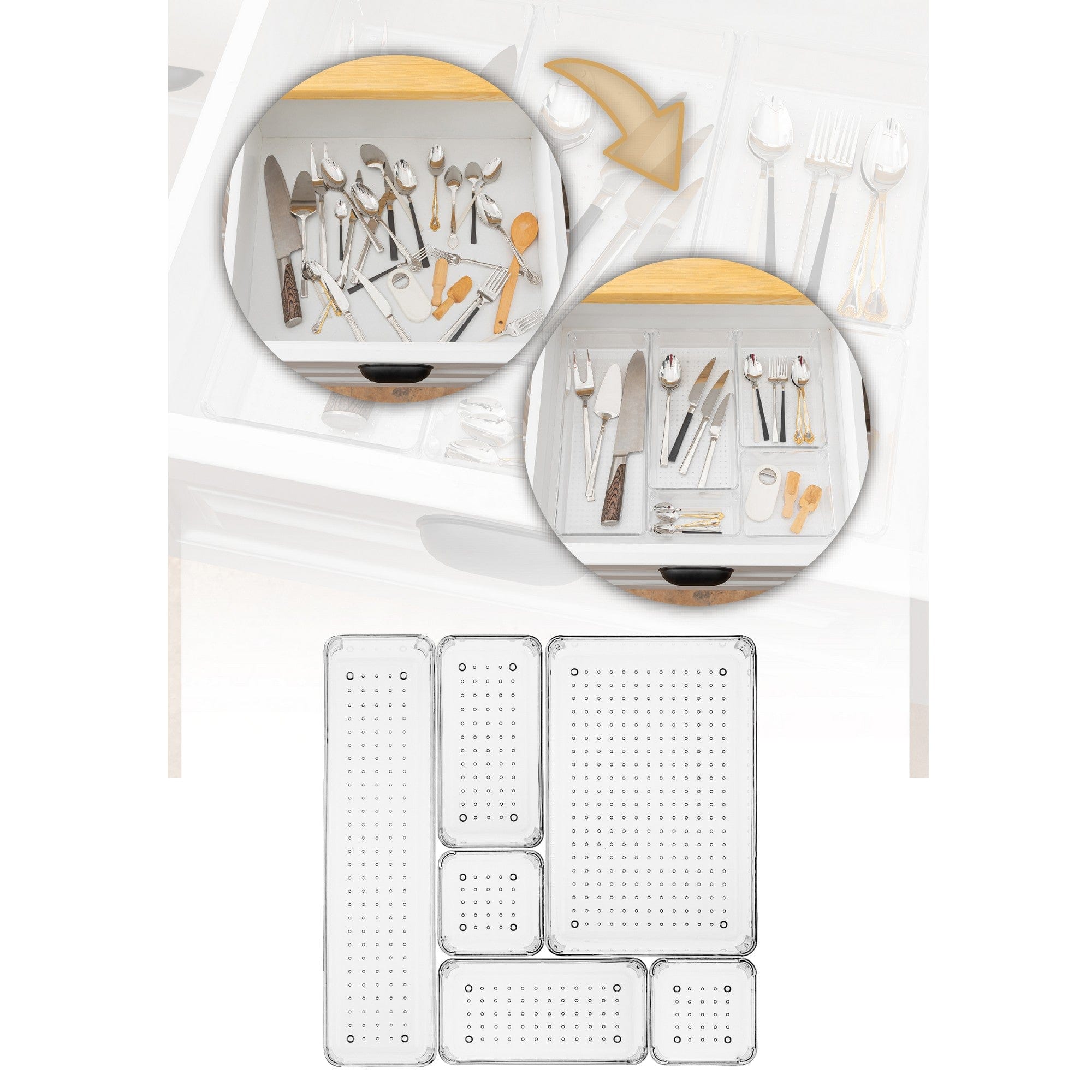 Set 8 organizatoare AMSTERDAM OCN-35592, transparent