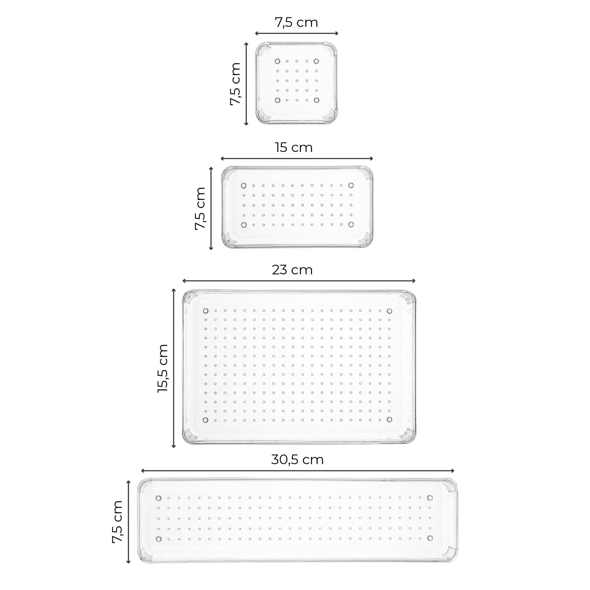 Set 8 organizatoare AMSTERDAM OCN-35592, transparent